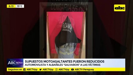 Supuestos motoasaltantes fueron reducidos