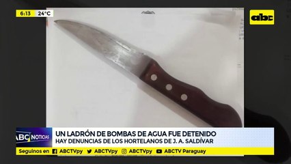 Un ladrón de bombas de agua fue detenido