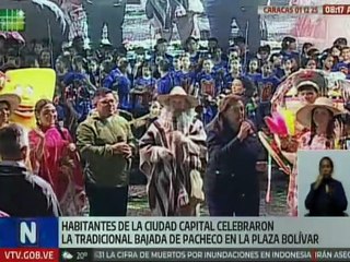 Ciudadanos acompañaron la tradicional Bajada de Pacheco en la Plaza Bolívar de Caracas