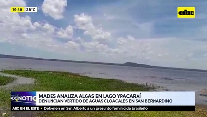 MADES analiza algas en lago Ypacaraí