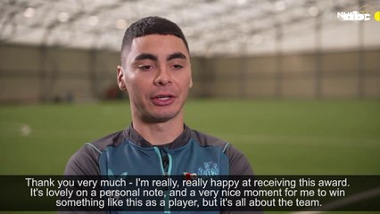 Miguel Almirón recibió el premio "Jugador del mes" de la premier league