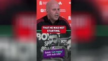 Salah 'not happy' with sub role - Slot