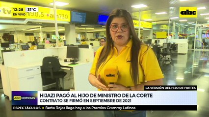 Hijazi pagó al hijo de ministro de la corte