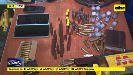 Encuentran arsenal en poder de asaltantes