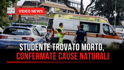 Studente trovato morto, confermate cause naturali
