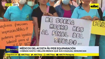 Médicos de Acosta Ñu piden equiparación