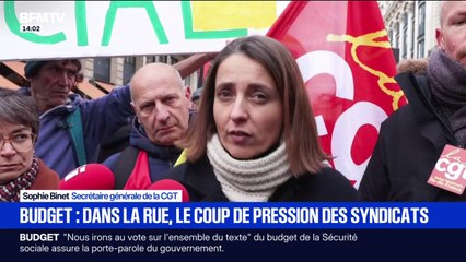 Budget: "Il faut retirer les horreurs qui sont toujours dans le budget aujourd'hui", assure Sophie Binet (CGT)