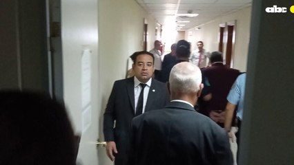 Hugo Javier llega esposado a la audiencia de imposición de medidas cautelares ante el juez José Agustín Delmás