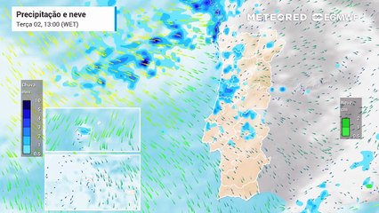 A primeira semana de dezembro traz de tudo: chuva, vento, neve e abertas