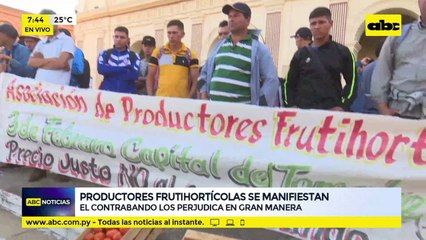 Productores frutihortícolas se manifiestan