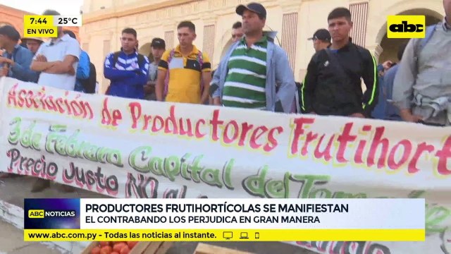 Productores frutihortícolas se manifiestan