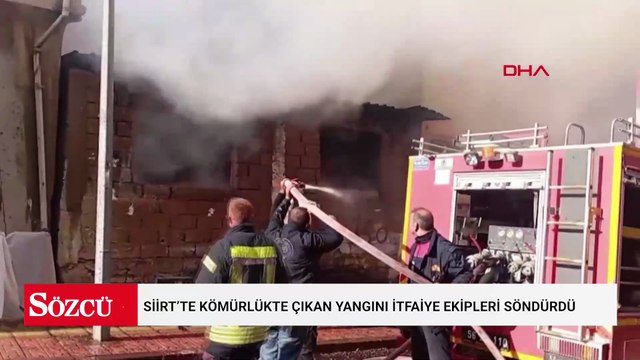 Siirt’te kömürlükte çıkan yangını itfaiye ekipleri söndürdü