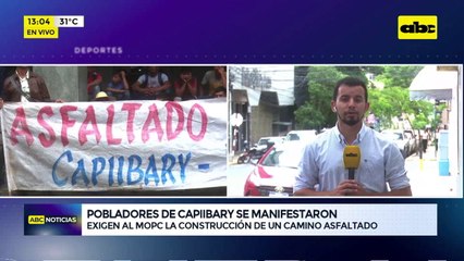 Pobladores de Capiibary se manifestaron