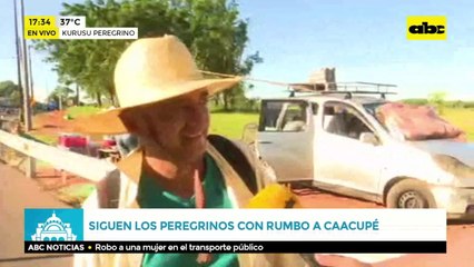Siguen los peregrinos con rumbo a Caacupé