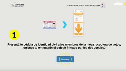 Paso a paso: Cómo usar la máquina de votación