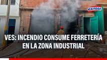 Villa El Salvador: Incendio de grandes proporciones consume ferretería en la zona industrial