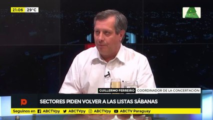 Sectores piden volver a las listas sábanas