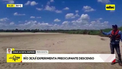 Río Jejuí experimenta un preocupante descenso