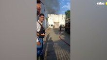 Incendio en depósito de Kube