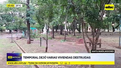 Temporal dejó varias viviendas destruídas en Misiones
