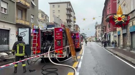 Incendio via milano