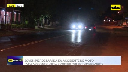 Joven pierde la vida en accidente de moto
