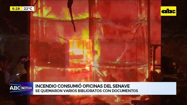 Incendió consumió oficinas del Senave