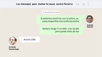 Montaje contra Mario Ferreiro: Chats entre Soares y Samaniego