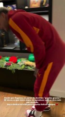 La China Suárez presumió su decoración navideña y Wanda Nara respondió promocionando el perfume de Vicuña