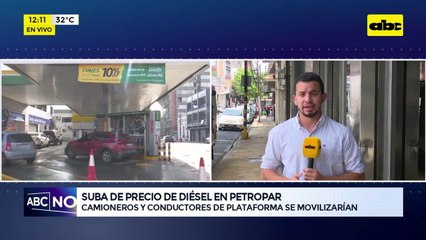 Suba de precio de diésel en Petropar