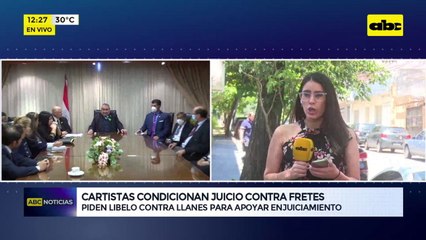 Cartistas condicionan juicio contra Fretes