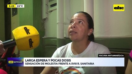 Larga espera y pocas dosis