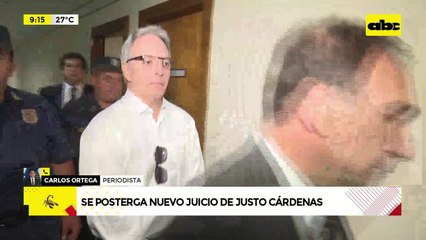 Se posterga nuevo juicio de Justo Cárdenas