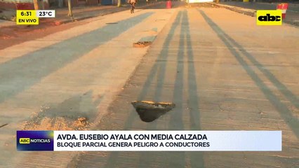 Avda. Eusebio Ayala con media calzada