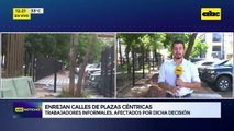 Enrejan calles de plazas céntricas