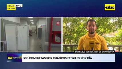 300 consultas por cuadros febriles por día