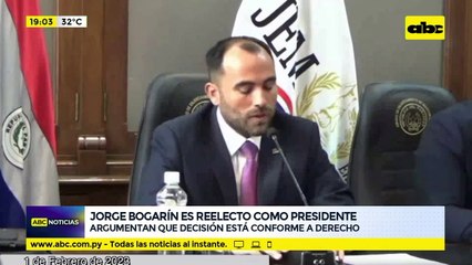 Jorge Bogarín es reelecto como presidente