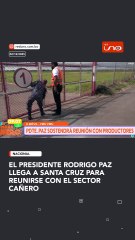 El presidente Rodrigo Paz llega a Santa Cruz para reunirse con el sector cañero