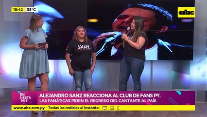 Alejandro Sanz reacciona a su club de fans PY