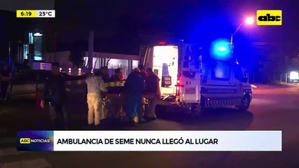 Ambulancia de SEME nunca llegó al lugar