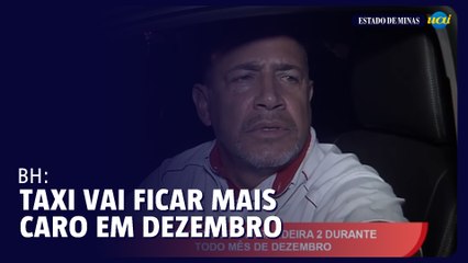 Táxi fica mais caro em BH em Dezembro