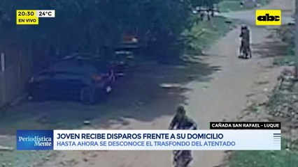 Joven recibe disparos frente a su domicilio