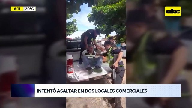 Intentó asaltar en dos locales comerciales