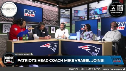 Patriots win 10th in a row- Mike Vrabel joins live! At Gillette Stadium-The Greg Hill Show!