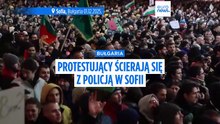 Protest przeciwko budżetowi w Sofii skończył się podpalaniem koszy na śmieci