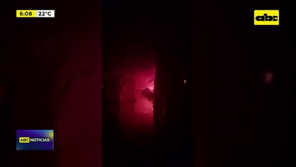 Un local comercial se incendió en Lambaré