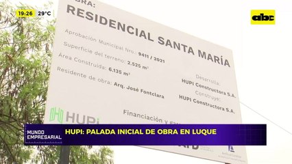 Hupi: palada inicial de obra en Luque