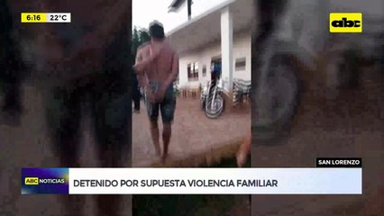 Hombre detenido por supuesta violencia familiar