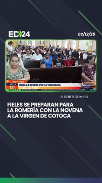 Fieles se preparan para la romería con la novena a la Virgen de Cotoca
