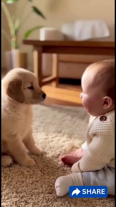 Baby Says ‘Aww’… Puppy Copies Him! 😭🐶👶